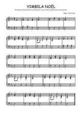 Téléchargez l'arrangement pour piano de la partition de Yimbila Noël en PDF